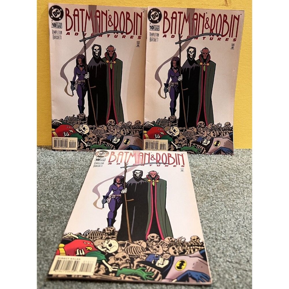 3 BATMAN and ROBIN Adventures #10 VF/NM 1996 DC Comic Book Lot Grim Reaper Skull